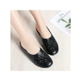 thumbnail image 4 of Woobling Womens Mules & Clogs Slip On Loafers Closed Toe Slides Lightweight Flats Work Slippers Black 6, 4 of 9
