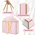 thumbnail image 3 of Set de bolsas de regalo woric 35 x 25 x 11 cm, rosa, con papel de seda, 3 of 6