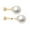 Gold, variant on Pearl Flat Back Earrings for Women Sterling Silver Cartilage Helix Upper Lobe Body Piercing Stud Ginger Lyne
