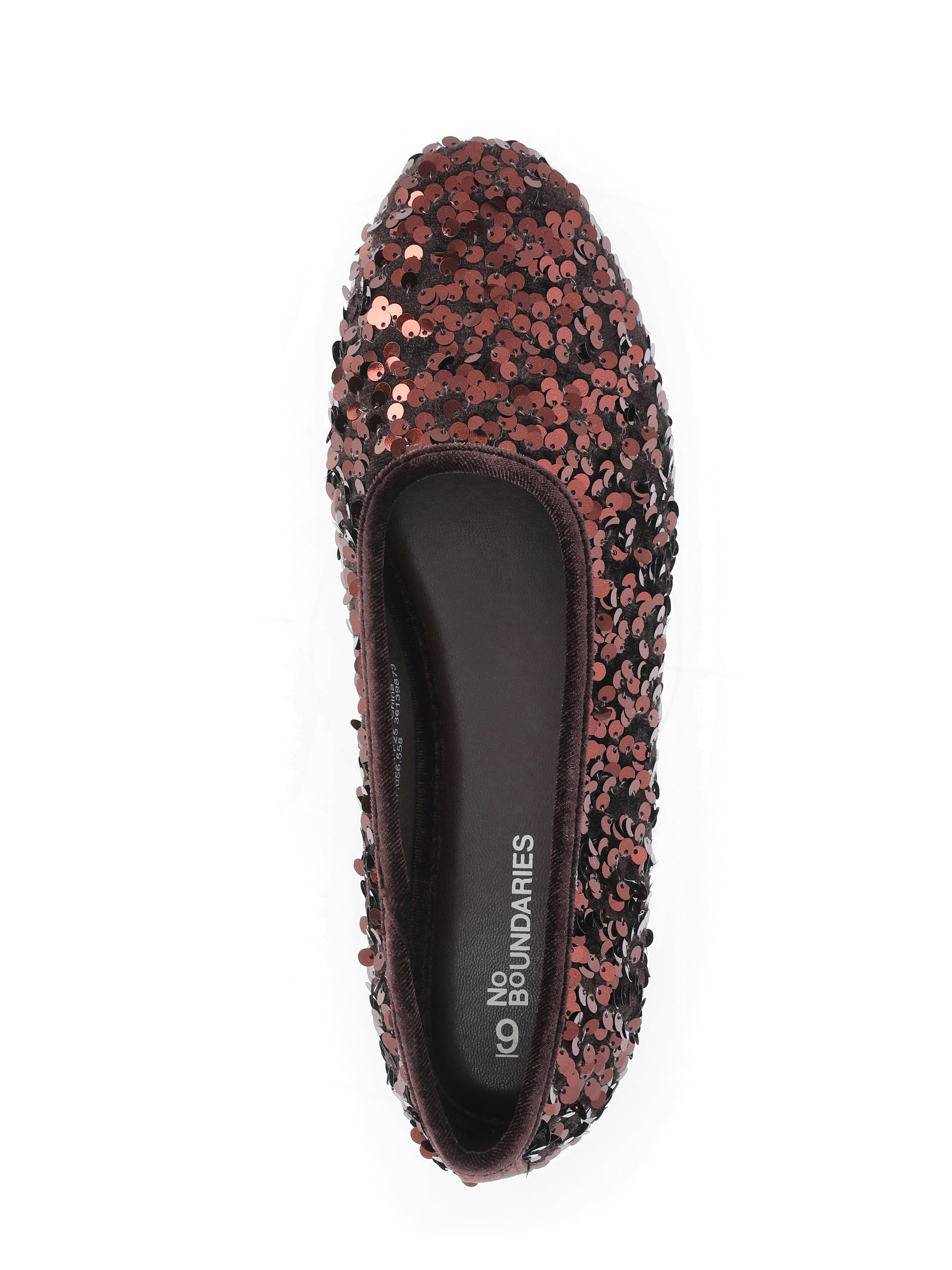 No Boundaries Women's Sequin Ballet Flats