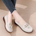 thumbnail image 5 of Women's Casual Loafers Slip On Leather Shoes Lightweight Casual Walking Shoes Female Moccasins Classic Penny Loafer Flats Boat Shoes, 5 of 9