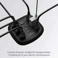 thumbnail image 6 of Gzxs Surge Protector Power Strip with 3 USB Ports & 6 AC Outlets, 5 ft Long Extension Cord Muti-purpose Desktop Charging Station for Home Travel Office, Black, 6 of 8