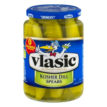 (3 Pack) Vlasic Kosher Dill Spears, 24.0 FL OZ (Best Store Bought Dill Pickles)