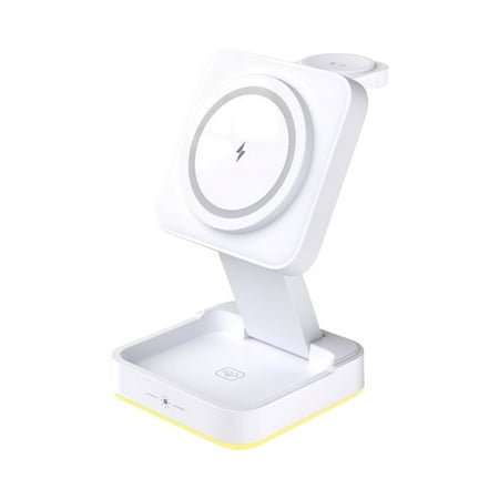 JOGZMZ Multifunctional Foldable Wireless Charging for Android and IOS Smart Phones Watches Earphones 3-in-1 Magnetic 15W Wireless Fast Charger with LED Light JOGZMZ Multifunctional Foldable Wireless Charging for Android and IOS Smart Phones Watches Earphones 3-in-1 Magnetic 15W Wireless Fast Charger with LED Light