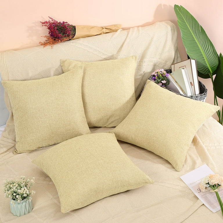 Amanda Solid White Linen Pillow