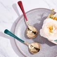 6Pcs 2 Colors 304 Stainless Steel Teaspoon for Stirring Mixing Sugar ...