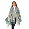 thumbnail image 3 of FORMRS Womens Scarf Winter Soft Long Big Warm Shawls Wrap Tassel Scarves, Floral Forest Pattern, 3 of 9