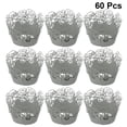 thumbnail image 4 of 60pcs Cupcake Wrappers Cake Wrappers Hollow out Pattern High Temperature Resistance for Cake (Light Grey), 4 of 8