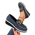 thumbnail image 4 of Willtoo Orthopedics Womens Wedge Platform Loafers Slip On Faux Suede Casual Shoes Round Toe Comfort Moccasins Fashion Walking Shoes, 4 of 5