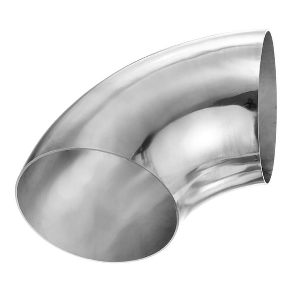 Uxcell OD 4 Inch 90 Degree Mandrel Bend Elbow, Thicken 1.5 mm 304 Stainless Steel Exhaust Elbow Pipe for Car Modified Exhaust System, Stair Handrail Bend, Height 146 mm