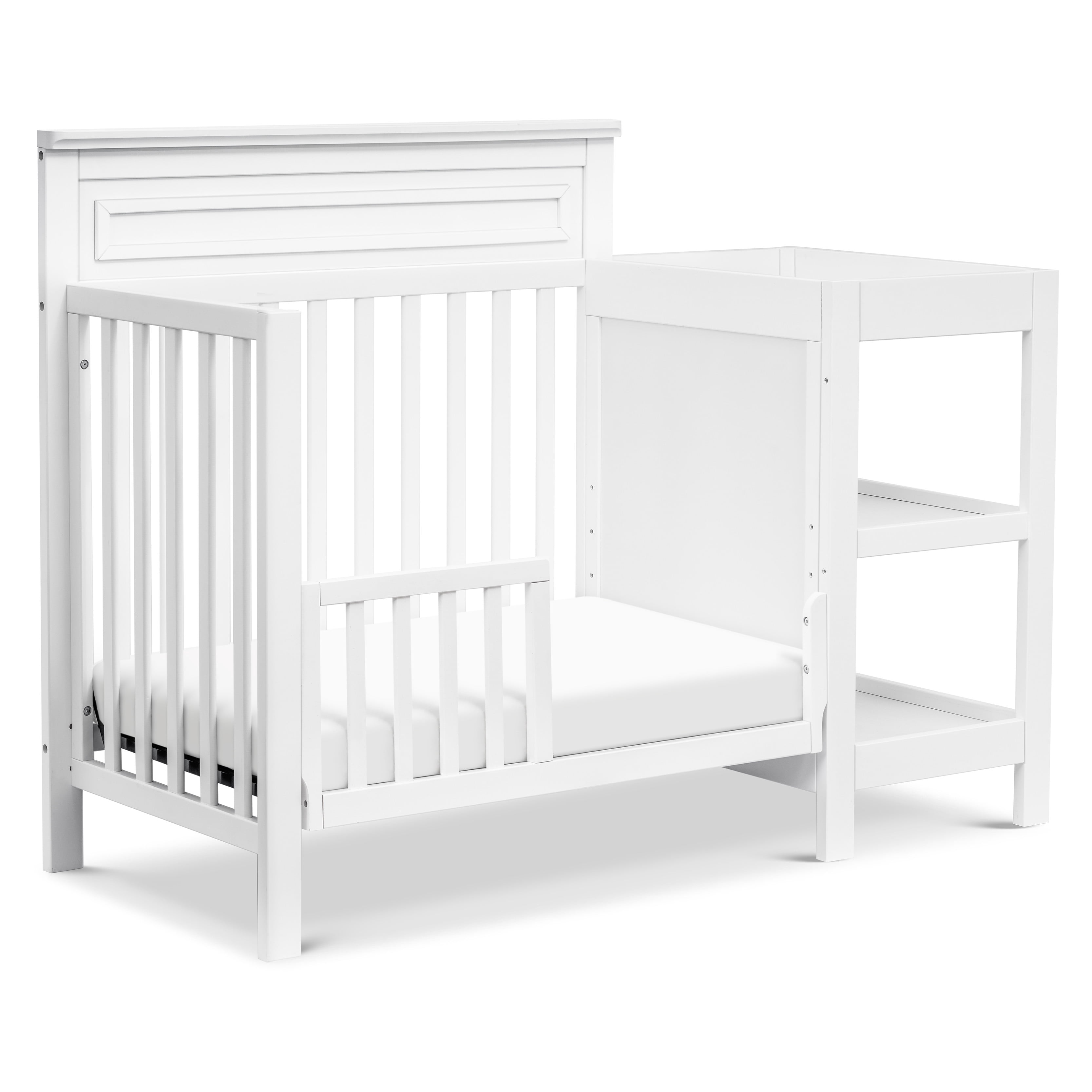 DaVinci Autumn Pine Wood 4-in-1 Mini Crib & Changer Combo in White