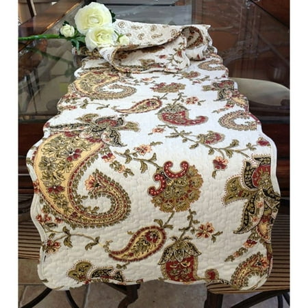 BEST BEDDING INC Paisley Quilted Cotton Table (Best Electrolyte Replacement For Runners)