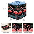 thumbnail image 3 of Flamingo Large Capacity Foldable Storage Basket with Handle, 10.8"x10.5"x10.6" - Storage Bins, Storage Containers, 3 of 6