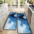 thumbnail image 4 of Kitchen Rugs Sets Of 2,Light Blue Marble Flow Pattern Anti Fatigue Kitchen Mat Rugs Non Slip Washable,Decorative Kitchen Floor Mats for Kitchen,Sink,Laundry,17"x47"+17"x47", 4 of 5