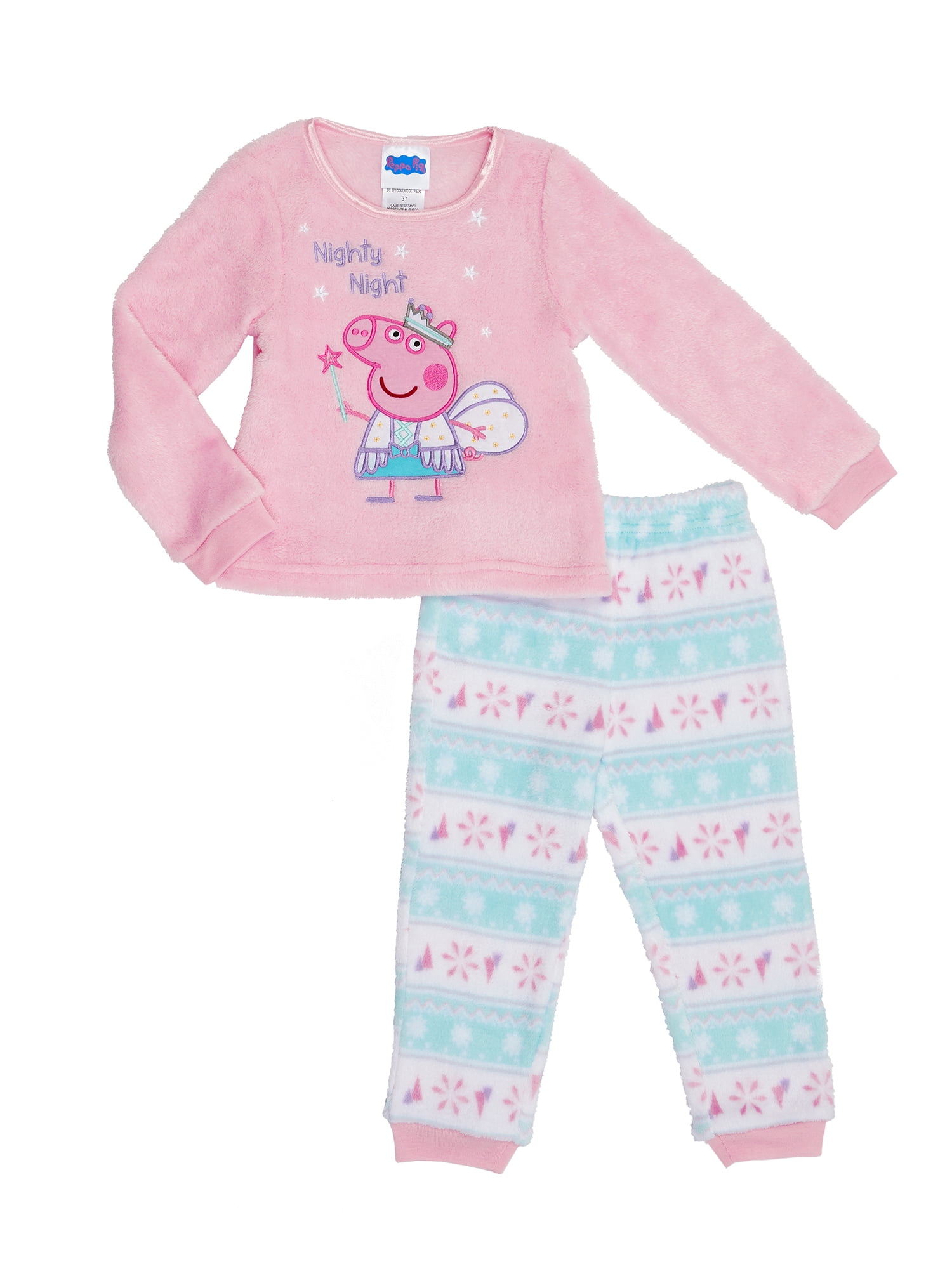 Peppa Pig Peppa Pig Toddler Girl Long Sleeve Top & Joggers Pajamas, 2Pc Set