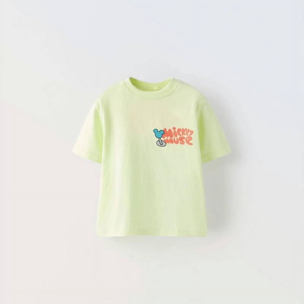 Camisetas informales de manga corta para niños, Tops con estampado de dibujos animados, disfraz de moda para niños pequeños, camisetas finas de cuello redondo suaves de verano, nuevas
