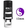 thumbnail image 2 of YIN YANG Self Inking Mini Rubber Stamp Colop Round Decorative Teachers Stamps 12mm, 2 of 4