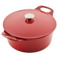 thumbnail image 6 of Rachael Ray Enameled Cast Iron Dutch Oven Casserole Induction Pot with Lid, 5 Quart, Red, 6 of 8