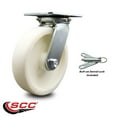 thumbnail image 2 of 8 Inch Heavy Duty Nylon Caster with Ball Bearing and Swivel Lock Service Caster, 2 of 2