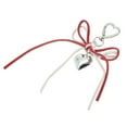 thumbnail image 5 of Unique Bargains 1 Pc Handbag Charms Keychains PU Bow Bag Accessories White Red, 5 of 5