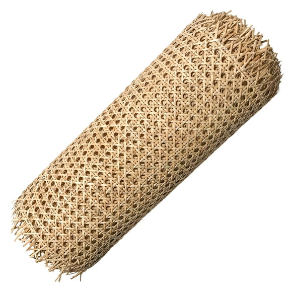 13.8 Inches Cane Webbing Roll, 3.3 Ft Length Natural Rattan Webbing Roll, Hexagon Rattan Woven Open Mesh Cane, Chair Cane Supplies, Weave Sheet for DIY Furniture for Home Decor, Craft Projects