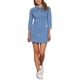 thumbnail image 1 of VESTIDO DE MEZCLILLA CHIC PARA MUJER INSPIRE CON MANGA 3/4 Y BOTONES, VESTIDO MINI DE CAMISA DE JEAN S AZUL CIELO, 1 of 6