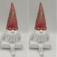 thumbnail image 7 of Northlight Glittered Gnome Christmas Stocking Holders - 8.25" - Set of 2, 7 of 7