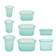 thumbnail image 2 of Bolsas de almacenamiento de alimentos con cierre de cremallera, juego completo de 8 bolsas de silicona, color verde azulado, 2 of 6