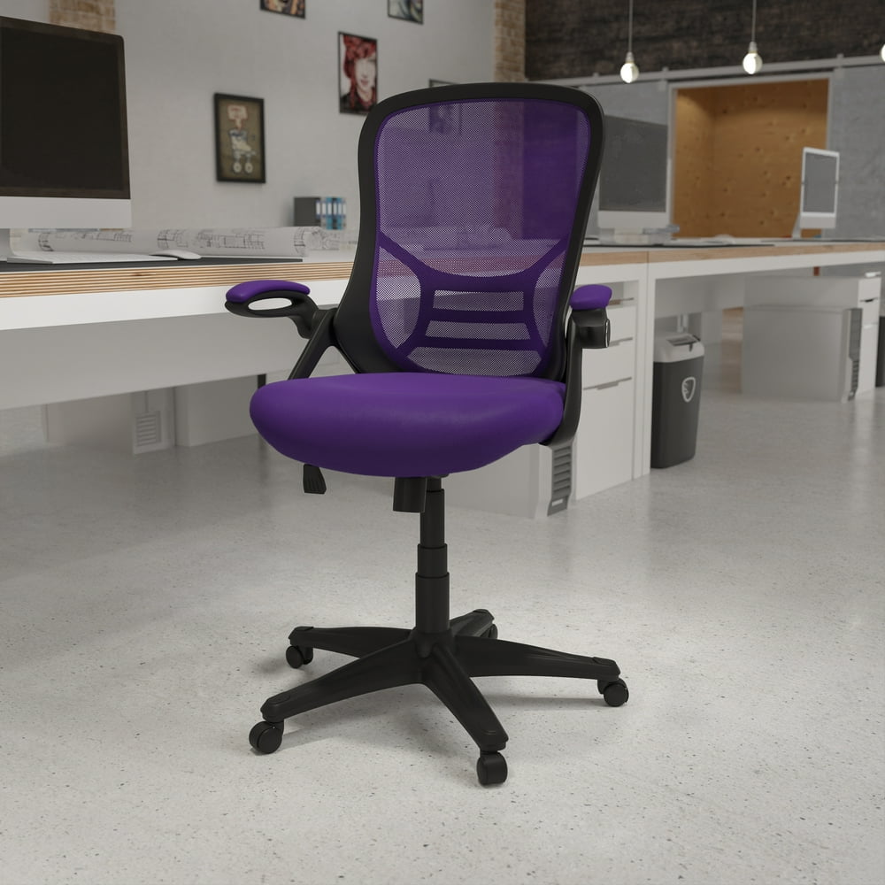 Flash Furniture High Back Purple Mesh Ergonomic Swivel Office Chair