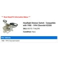 thumbnail image 2 of Headlight Dimmer Switch - Compatible with 1988 - 1994 Chevy K2500 1989 1990 1991 1992 1993, 2 of 2