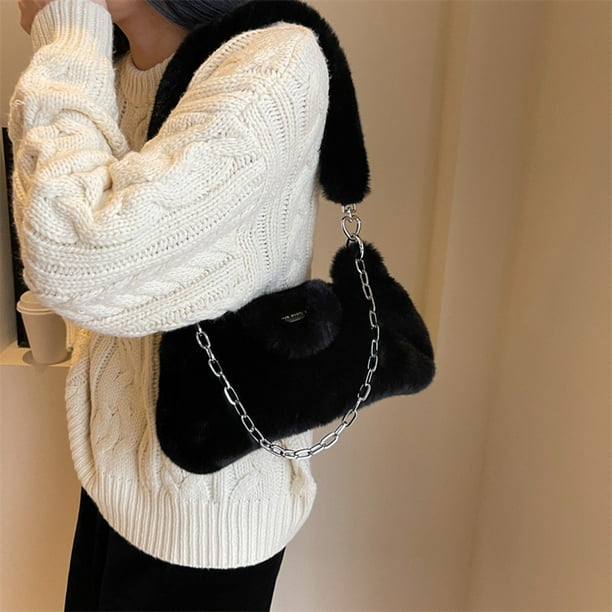 Bolso cadenas negro grande hotsell