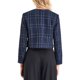 thumbnail image 3 of Chaqueta de tweed recortada con botones frontales sin cuello de INSPIRE CHIC para mujer 2XL azul oscuro, 3 of 5