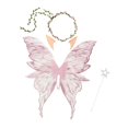 thumbnail image 3 of Alas de hada para adultos y niños, ligeras, accesorios para disfraz de Halloween, vestido elegante Rosa, 3 of 8