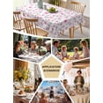 thumbnail image 6 of Pink Spring Floral Tablecloth Rectangle Table Cloth 60x120, Waterproof Outdoor Table Cloth Covers Decorative Table Protector, Summer Botanical Elegant Washable Table Cover for Kitchen Dinning Party, 6 of 8