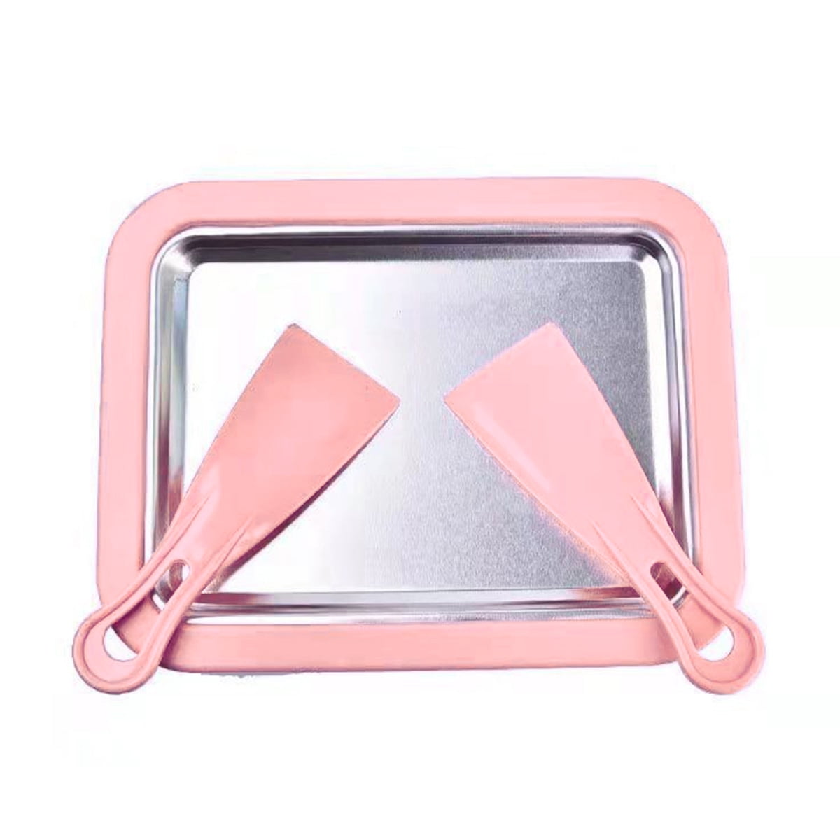 Grusce Instant Ice Cream Maker,Cold Plate Ice Cream Roll Maker with 2 Spatulas for Kids Family