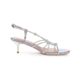 thumbnail image 3 of BLISSFUL STEP Women's Shoes Rhinestone Strap Slingback Kitten Heel Sandals Silver 5.5, 3 of 7
