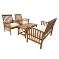 thumbnail image 3 of Ktaxon 4 Pcs Outdoor Acacia Wood Sofa Furniture Set Cushioned Chair Coffee Table Garden, 3 of 9