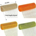 thumbnail image 4 of 4 Rolls Poly Deco Mesh -10 Inch Wide Deco Poly Decorative Mesh Ribbon Wrapping Ribbon Rolls for Home Door Wreath Decoration DIY Crafts Making, 4 of 8