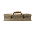 thumbnail image 6 of A&B Home Decorative Serving Tray Set of 2 with Handles Boho Chic Style Beaded Edge Detailed Etching Fir Wood Metal Centerpiece Table Décor L: 19.3x10x3.3, S: 15.9x8.7x3.1 Inch, 6 of 10
