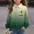 thumbnail image 5 of St. Patrick's Day Shirts Boys Girls Lapel Button Down Long Sleeve Print Tops Holiday Casual Stylish Cardigan (7-8 Years, Beige-G), 5 of 7