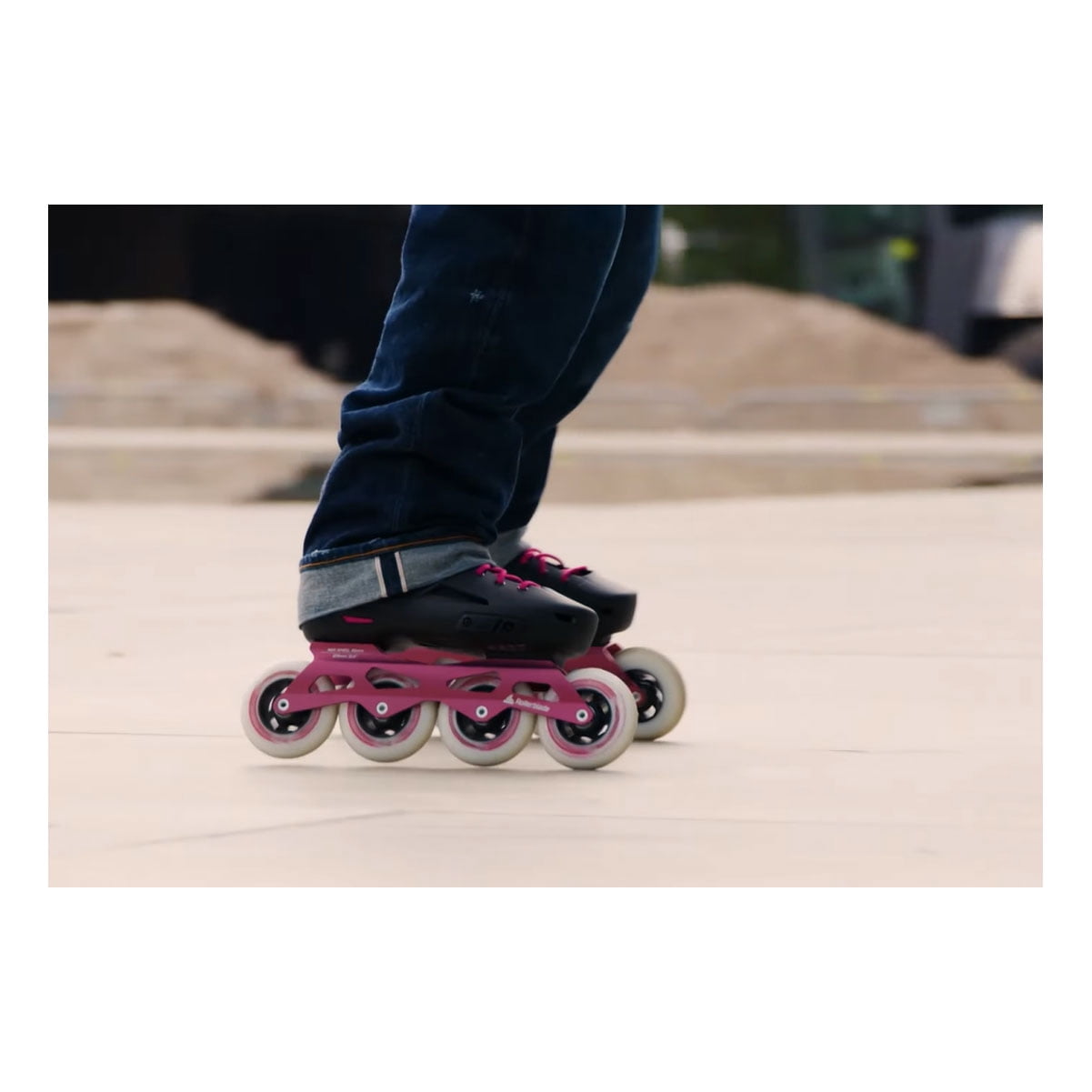 ROLLERBLADE Lightning 90 W, Color: Black/Sangria, Size: 9 (07372200Q78-9)