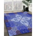 thumbnail image 2 of Ahgly Company Indoor Square Patterned Sky Blue Dress Blue Area Rugs, 4' Square, 2 of 6