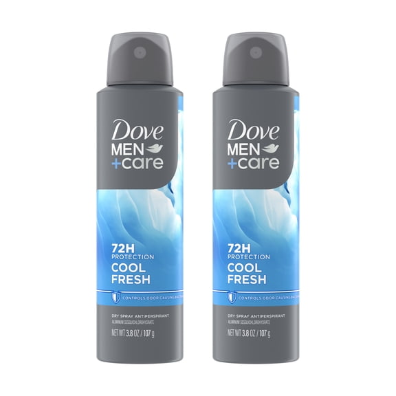 Dove Men Care Antiperspirant Deodorant Spray For Men. 72-Hour Sweat And Odor Protection Cool Fresh Anti White Marks And Yellow Stains ,3.8 oz Twin Pack