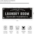 thumbnail image 4 of Funny Laundry Room Valance 52Wx18H Inch Rod Pocket Black and White Curtains for Laundry Room Decor Wash Dry Fold Sign Wall Art Vintage Neutral Topper Printed Window Drapes Fabric 1 Panel, 4 of 4