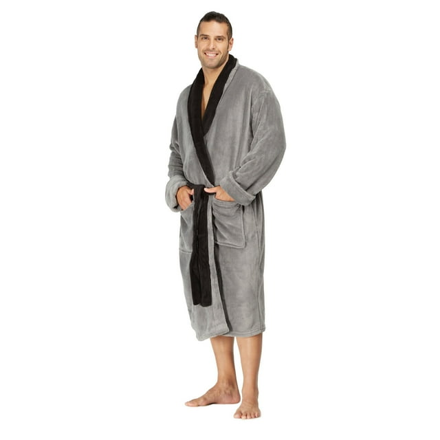 Peignoir pour Homme en Molleton Doux à Col Châle
