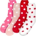 thumbnail image 2 of Women's Super Soft Warm Comfy Fuzzy Fluffy Plush Cozy Cute Polka Dots Socks - Assortment O - 4 Pairs, 2 of 7