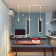 thumbnail image 4 of FSLiving Adjustable Height J-Type Track Pendangt Light with E26 Silver Socket Retro Decoration Industrial Factory Black Lamp for Kitchen Island Bar Sink,Customizable - 3 Lights, 4 of 7