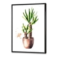 thumbnail image 3 of Designart 'Yucca Tree In The Ceramic Flower Pot On White' Traditional Framed Canvas Wall Art Print, 3 of 5