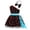 Black, variant on newwalpole Infant Baby Toddler Cave Girl Halloween Party Dress Up Stone Age Outfit with Bone Headband(Hot Pink,12-18 Months)
