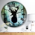 thumbnail image 2 of DesignArt Lodge Whitetale Lodge Large Wall Clock, 2 of 2